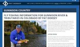 
							         Fly Fishing in Gunnison Country | Tributary Information by Pat Dorsey								  
							    