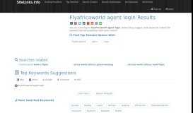 
							         Flyafricaworld agent login Results For Websites Listing								  
							    