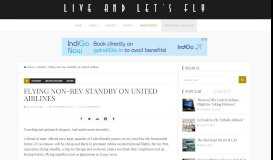 
							         Flying Non-Rev Standby on United Airlines - Live and Let's Fly								  
							    