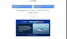 
							         flyingtogether.ual.com - United Airlines Skynet Employee Login Guide								  
							    