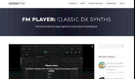 
							         FM Player: Classic DX, free iPad App Released | AudioKit Pro								  
							    