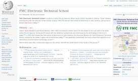 
							         FMC Electronic Technical School - Wikipedia								  
							    