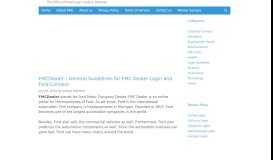 
							         FMCDealer – General Guidelines for FMC Dealer Login and ...								  
							    