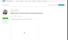 
							         FMI Connect: SAP and the Connected Enterprise | SAP Blogs								  
							    