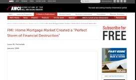 
							         FMI: Home Mortgage Market Created a “Perfect Storm of Financial ...								  
							    