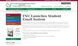 
							         FNU Launches Student Email System - Florida National ...								  
							    
