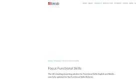 
							         Focus Functional Skills | English & Maths | bksb								  
							    
