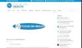 
							         Focus On Health Members | CPD | Focus On Health								  
							    