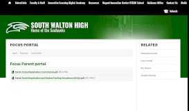 
							         Focus Portal - South Walton High - Walton County School District								  
							    
