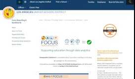 
							         Focus Reporting & Dashboards / Home								  
							    