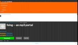 
							         foing -- an mp3 portal download | SourceForge.net								  
							    