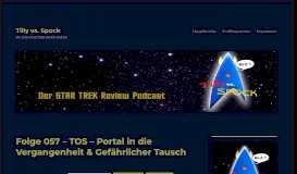 
							         Folge 057 – TOS – Portal in die Vergangenheit & Gefährlicher Tausch ...								  
							    