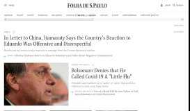 
							         Folha International: News from Brazil in English - Uol								  
							    