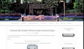 
							         Follow My Health iPhone and Android Apps - Jeffrey D. Haller								  
							    