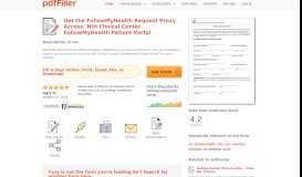 
							         FollowMyHealth Request Proxy Access. NIH Clinical Center ... - PDFfiller								  
							    