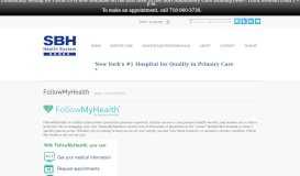 
							         FollowMyHealth - SBH Health System								  
							    