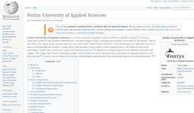 
							         Fontys University of Applied Sciences - Wikipedia								  
							    