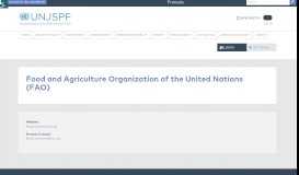 
							         Food and Agriculture Organization of the United Nations (FAO) - UNjspf								  
							    