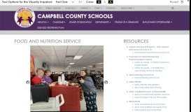 
							         Food and Nutrition Service - Campbell County Schools								  
							    
