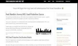 
							         Food Handlers license NYC: Food Protection Course - Food ...								  
							    