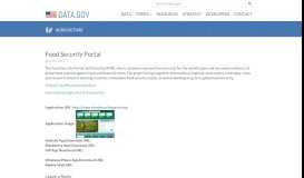 
							         Food Security Portal - Data.gov								  
							    