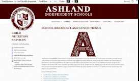 
							         Food Service - Ashland Independent Schools								  
							    