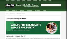 
							         Food Service Department – Forest Hills Public Schools								  
							    