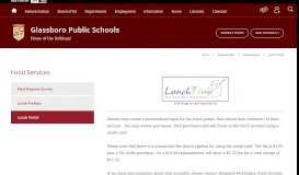 
							         Food Services / Lunch Portal - Glassboro Public Schools								  
							    