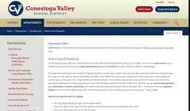 
							         Food Services / Online Lunch Payments - Conestoga Valley								  
							    