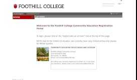 
							         Foothill College Extension - Registration Portal								  
							    