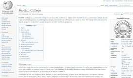 
							         Foothill College - Wikipedia								  
							    