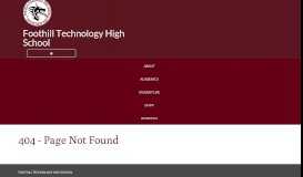 
							         Foothill Technology High School » Student Links								  
							    