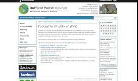 
							         Footpaths (Rights of Way) | Duffield Parish Council								  
							    