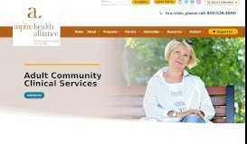 
							         For Adults | Adult Community Clinical Services - Aspire Health Alliance								  
							    