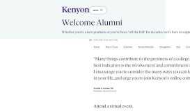 
							         For Alumni · Kenyon College								  
							    