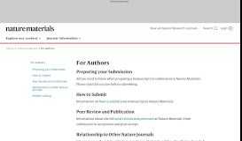 
							         For Authors | Nature Materials								  
							    
