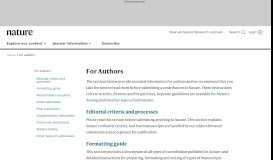 
							         For Authors | Nature								  
							    