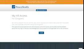 
							         For Caregivers - My HR Access | PeaceHealth								  
							    