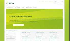 
							         For Caregivers - MySparrow - Sparrow Health System								  
							    