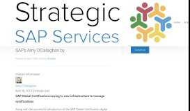 
							         For Certified SAP Consultants: SAP Global Certification ...								  
							    