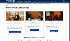 
							         For current students | Metropolitan State University								  
							    