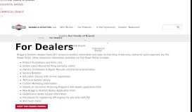 
							         For Dealers | BASCO - Briggs & Stratton Corporation								  
							    