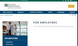 
							         For Employees | Boca Raton Regional Hospital								  
							    