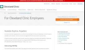 
							         For Employees | Cleveland Clinic								  
							    