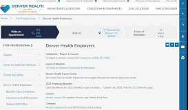 
							         For Employees | Denver Health								  
							    