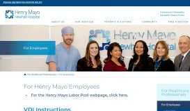 
							         For Employees | Henry Mayo Newhall Hospital								  
							    