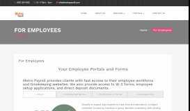 
							         For Employees - Metro Payroll								  
							    