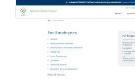 
							         For Employees - Portland, Oregon (OR) - Adventist Health								  
							    