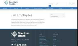 
							         For Employees - Spectrum Health								  
							    