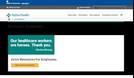
							         For Employees - Sutter Health								  
							    